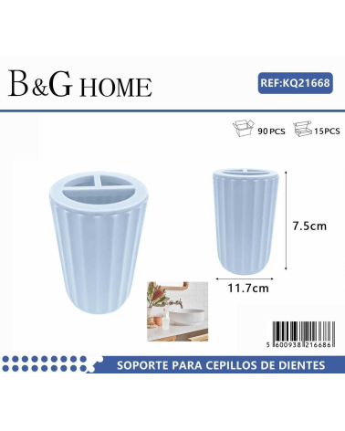 Θήκες οδοντόβουρτσας πλαστικές σε σετ 5Χ - Light Blue