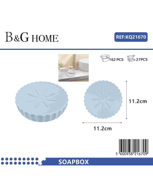 Σαπουνοθήκες μπάνιου πλαστικές - Σετ 9pcs - Light Blue