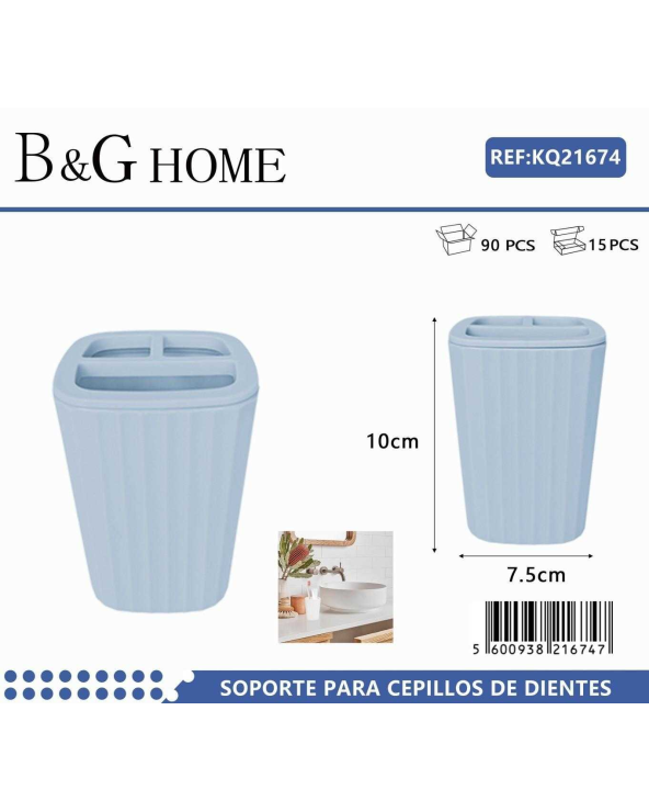 Θήκες οδοντόβουρτσας πλαστικές σε σετ 5Χ - Light Blue