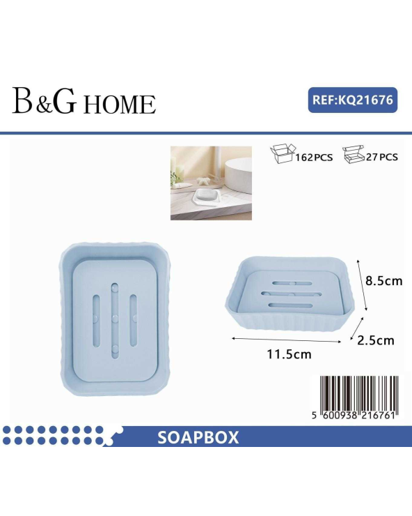 Σαπουνοθήκες μπάνιου πλαστικές - Σετ 5pcs - Light Blue