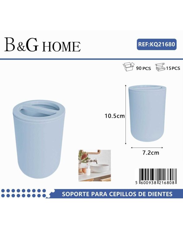 Θήκες οδοντόβουρτσας πλαστικές σε σετ 5Χ - Light Blue