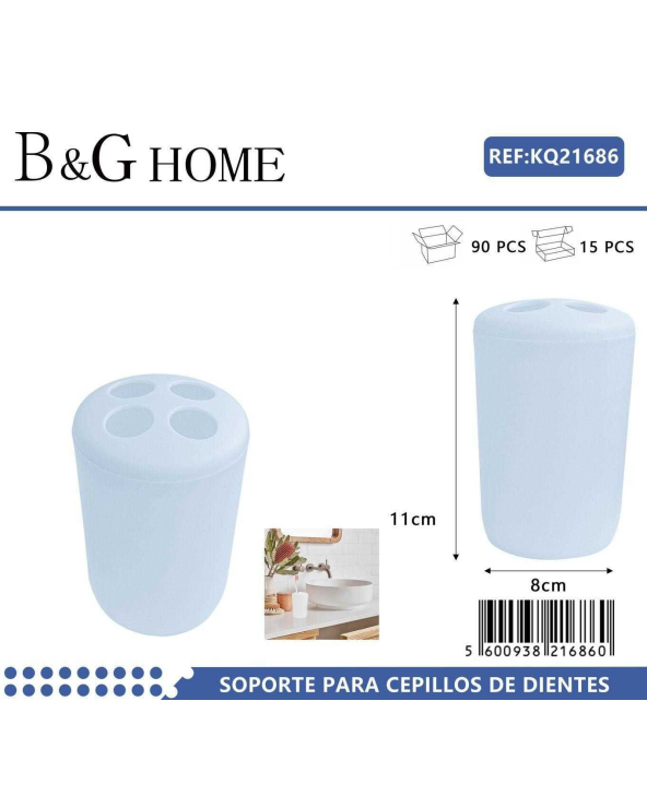 Θήκες οδοντόβουρτσας πλαστικές σε σετ 5Χ - Light Blue