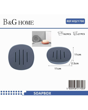 Σαπουνοθήκες μπάνιου πλαστικές - Σετ 9pcs - Blue