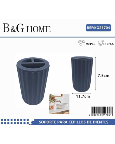 Θήκες οδοντόβουρτσας πλαστικές σε σετ 5Χ - Blue