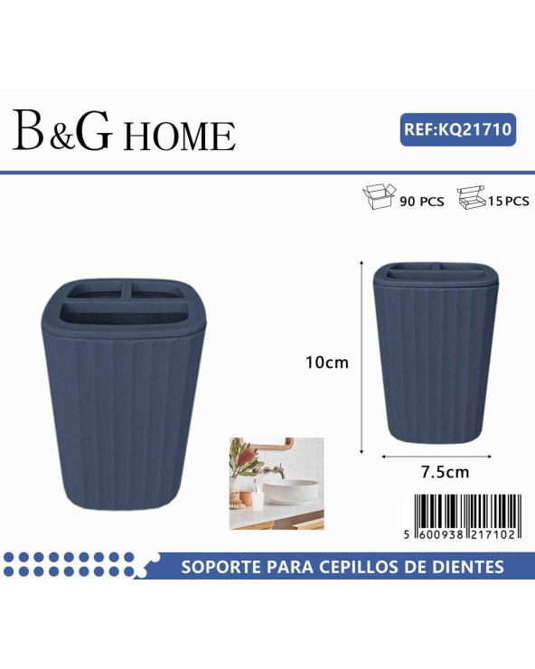 Θήκες οδοντόβουρτσας πλαστικές σε σετ 5Χ - Blue