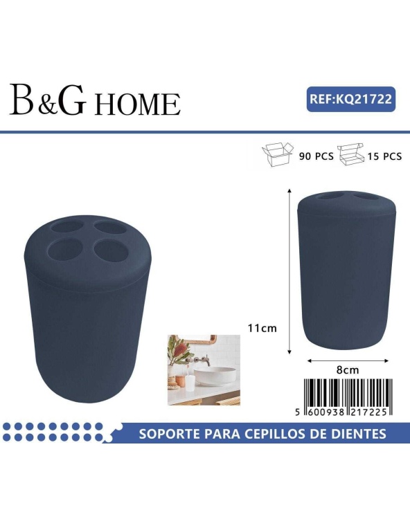 Θήκες οδοντόβουρτσας πλαστικές σε σετ 5Χ - Blue