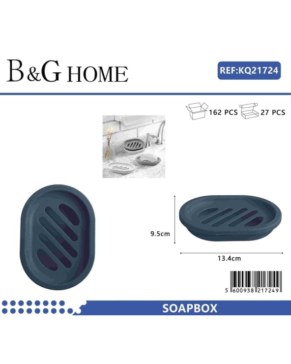 Σαπουνοθήκες μπάνιου πλαστικές - Σετ 9pcs - Blue