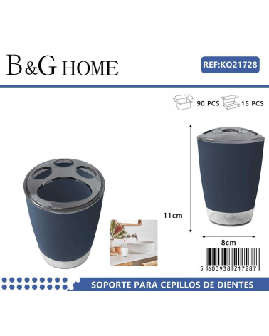 Θήκες οδοντόβουρτσας πλαστικές σε σετ 5Χ - Blue