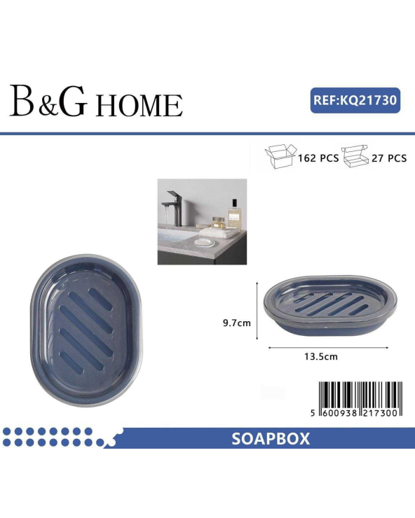 Σαπουνοθήκες μπάνιου πλαστικές - Σετ 9pcs - Blue