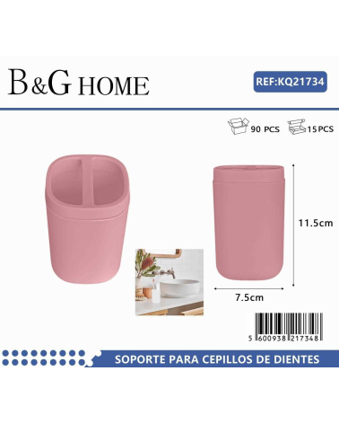 Θήκες οδοντόβουρτσας πλαστικές σε σετ 5Χ - Pink