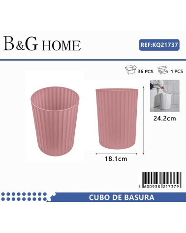 Κάδος απορριμμάτων μπάνιου πλαστικός - Pink