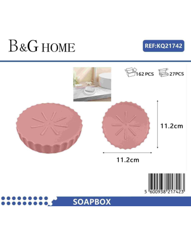 Σαπουνοθήκες μπάνιου πλαστικές - Σετ 5pcs - Pink