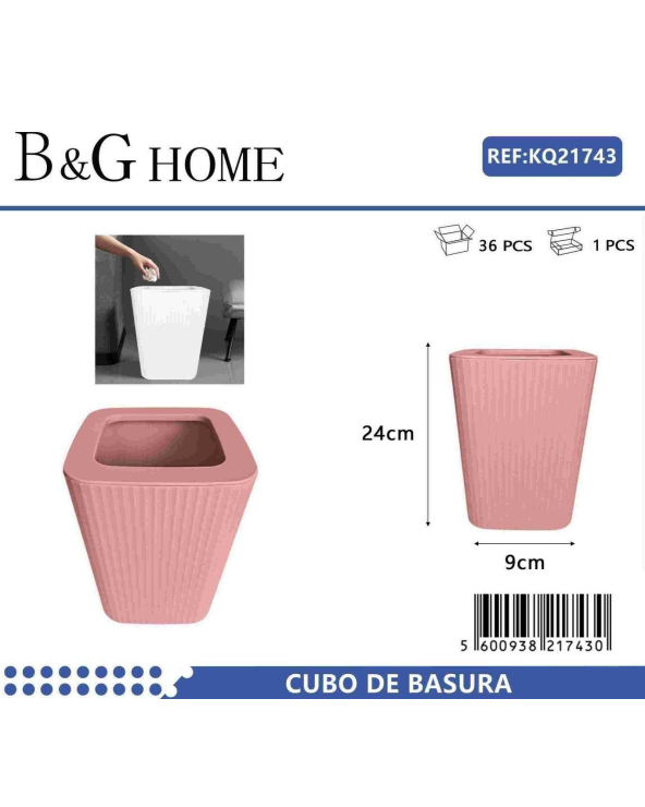 Κάδος απορριμμάτων μπάνιου πλαστικός - Pink