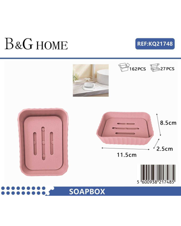 Σαπουνοθήκες μπάνιου πλαστικές - Σετ 9pcs - Pink