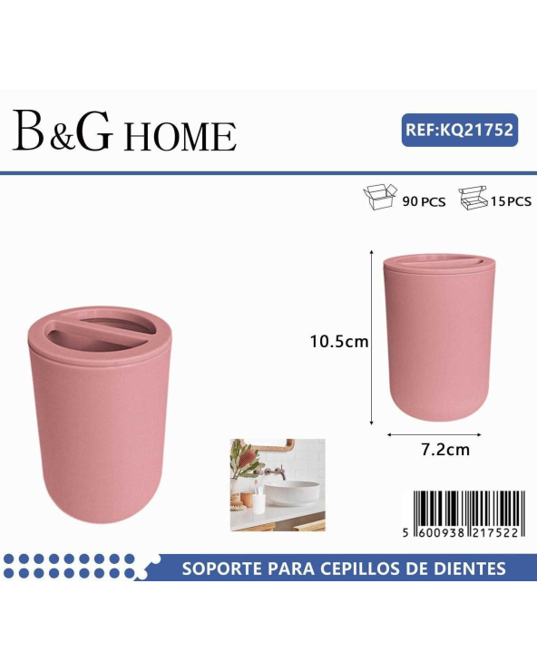 Θήκες οδοντόβουρτσας πλαστικές σε σετ 5Χ - Pink