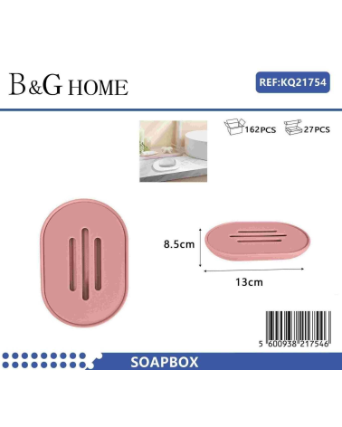 Σαπουνοθήκες μπάνιου πλαστικές - Σετ 5pcs - Pink