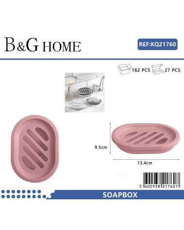 Σαπουνοθήκες μπάνιου πλαστικές - Σετ 5pcs - Pink