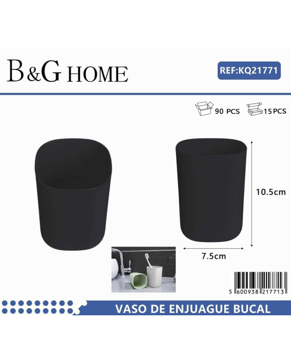 Θήκες οδοντόβουρτσας πλαστικές σε σετ 5Χ - Black