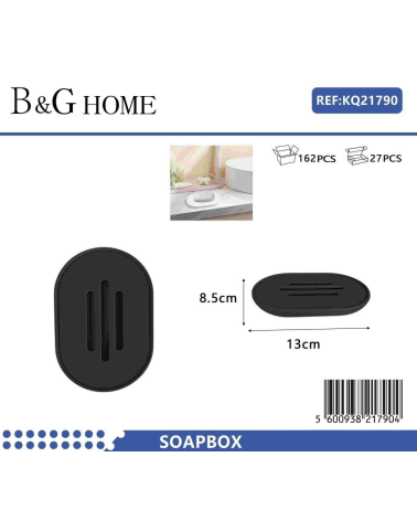 Σαπουνοθήκες μπάνιου πλαστικές - Σετ 9pcs - Black