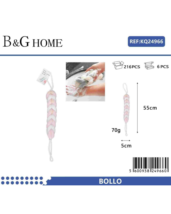 Σφουγγάρια μπάνιου δίχτυ σε σετ 6Χ - Light Pink