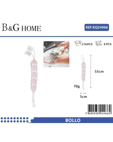 Σφουγγάρια μπάνιου δίχτυ σε σετ 6Χ - Light Pink