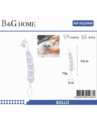 Σφουγγάρια μπάνιου δίχτυ σε σετ 6Χ - Light Blue