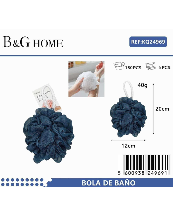 Σφουγγάρια μπάνιου δίχτυ σε σετ 6Χ - Blue