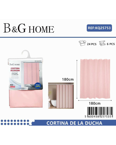 Κουρτίνα μπάνιου - Light Pink - 1.8x1.8m