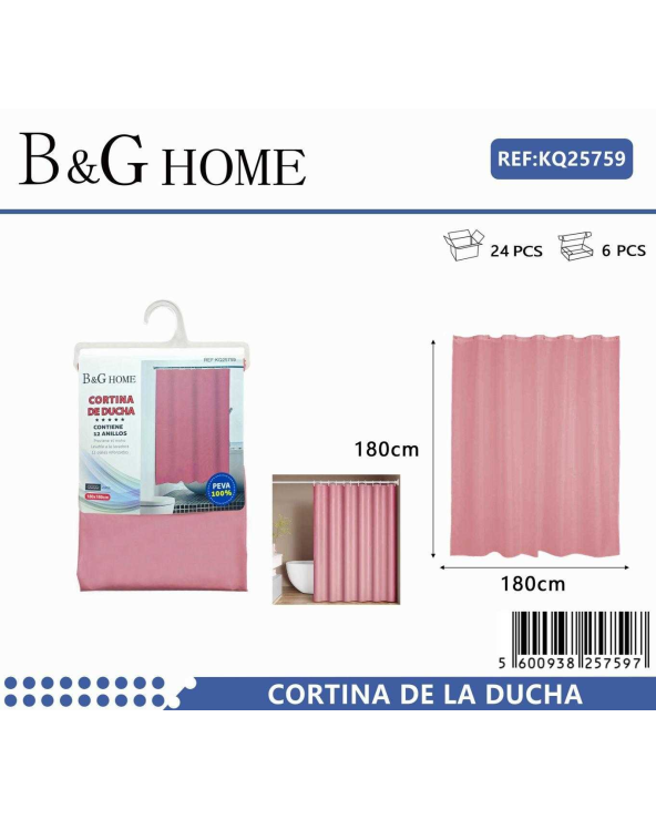 Κουρτίνα μπάνιου - Pink - 1.8x1.8m