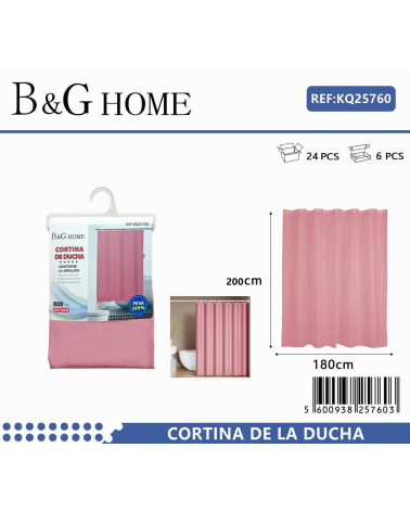 Κουρτίνα μπάνιου - Pink - 1.8x2m