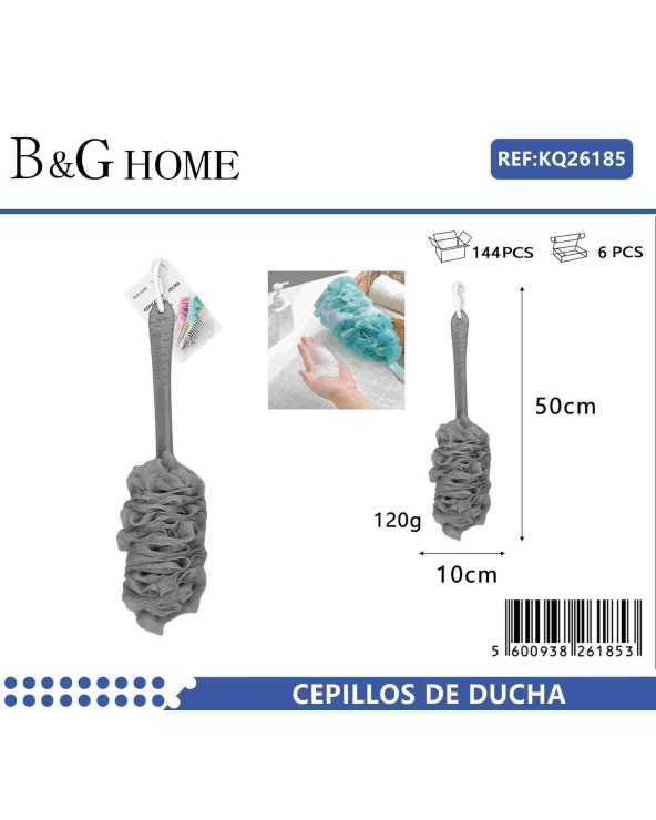 Σφουγγάρια μπάνιου δίχτυ σε σετ 6Χ - Grey