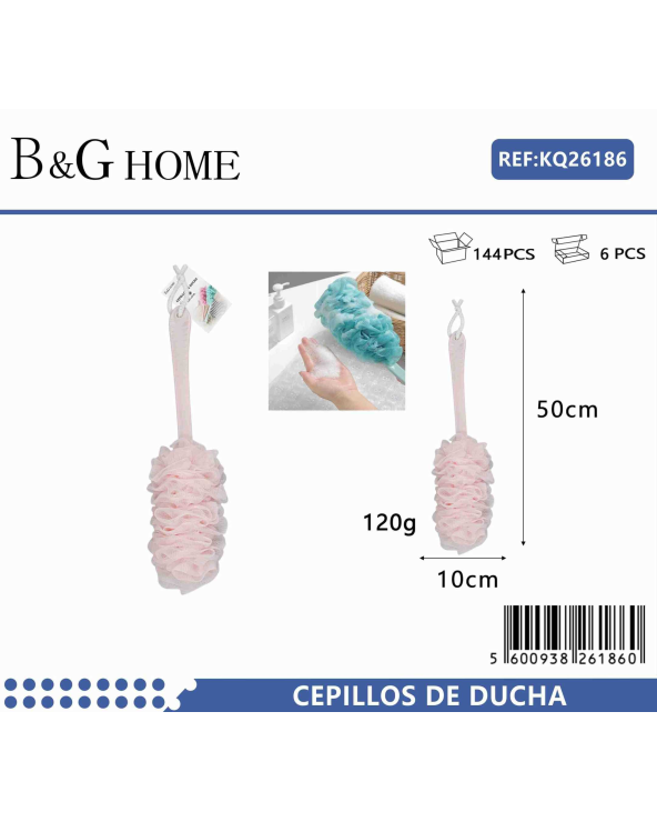 Σφουγγάρια μπάνιου δίχτυ σε σετ 6Χ - Light Pink