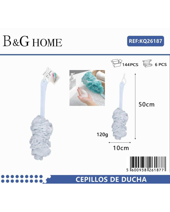 Σφουγγάρια μπάνιου δίχτυ σε σετ 6Χ - Light Blue