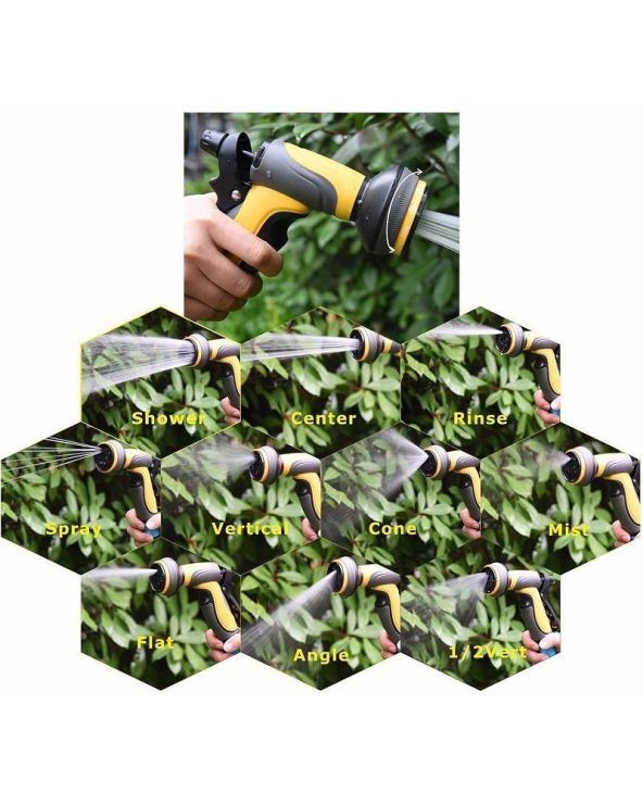 Πιστόλι ποτίσματος για λάστιχο - Ρυθμιζόμενο - 10in1 - 2113