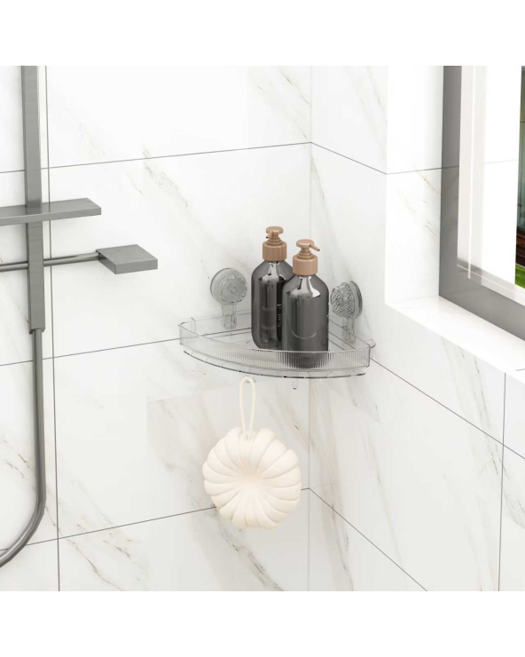 Επιτοίχιο γωνιακό ράφι μπάνιου πλαστικό - 4105