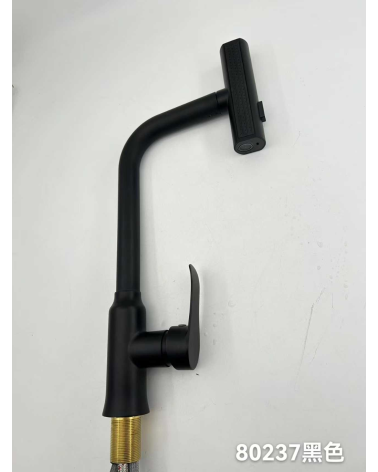 Μπαταρία βρύσης κουζίνας με επεκτεινόμενη κεφαλή - Black