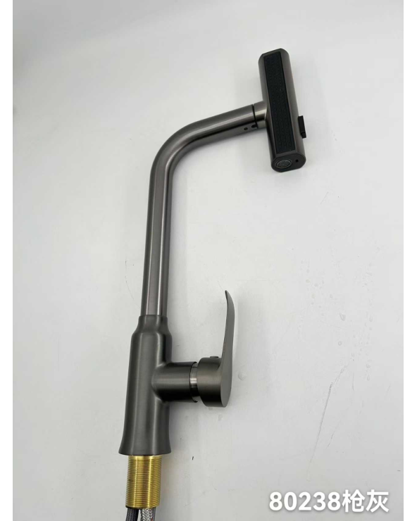 Μπαταρία βρύσης κουζίνας με επεκτεινόμενη κεφαλή - Grey