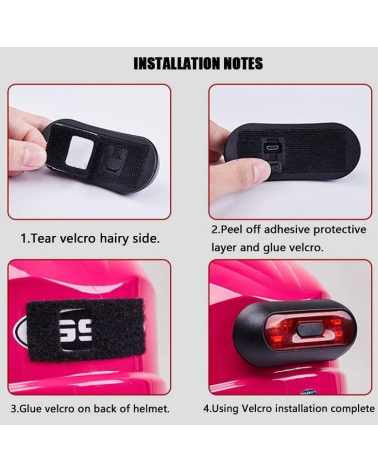 Επαναφορτιζόμενος οπίσθιος προβολέας κράνους LED