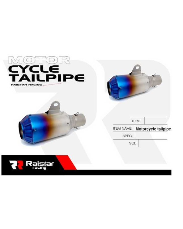 Τελικό εξάτμισης μοτοσυκλέτας σιλανσιέ - 26cm - R-MG0612-1