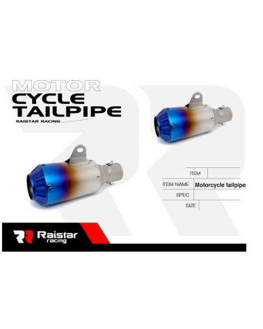 Τελικό εξάτμισης μοτοσυκλέτας σιλανσιέ - 26cm - R-MG0612-1