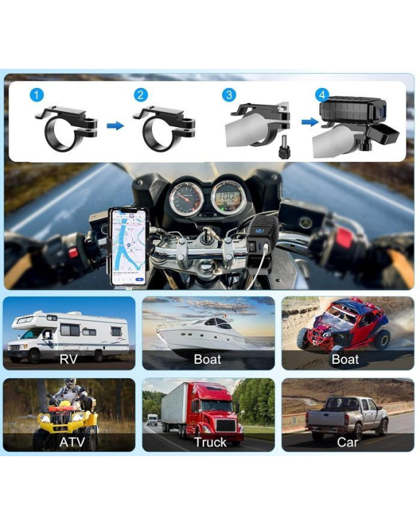 Αντάπτορας φόρτισης μοτοσυκλέτας USB - MQ3103