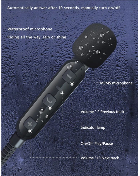 Ασύρματη ενδοεπικοινωνία κράνους μοτοσυκλέτας - Bluetooth - GT0 - Fineblue