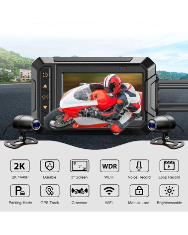 Καταγραφικό μοτοσυκλέτας - 3   - M4A - WiFi