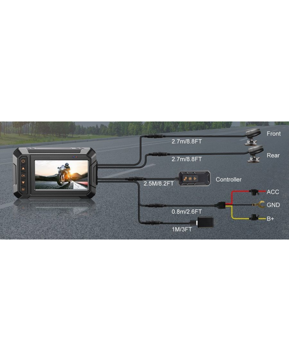 Καταγραφικό μοτοσυκλέτας - 3   - M4A - WiFi