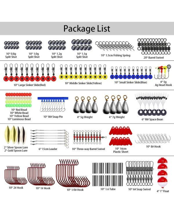 Σετ αξεσουάρ ψαρέματος σε θήκη - 263