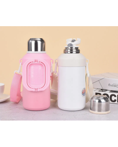 Φορητό παγούρι-θερμός με χειρολαβή - 1000ml - 123743 - Light Blue