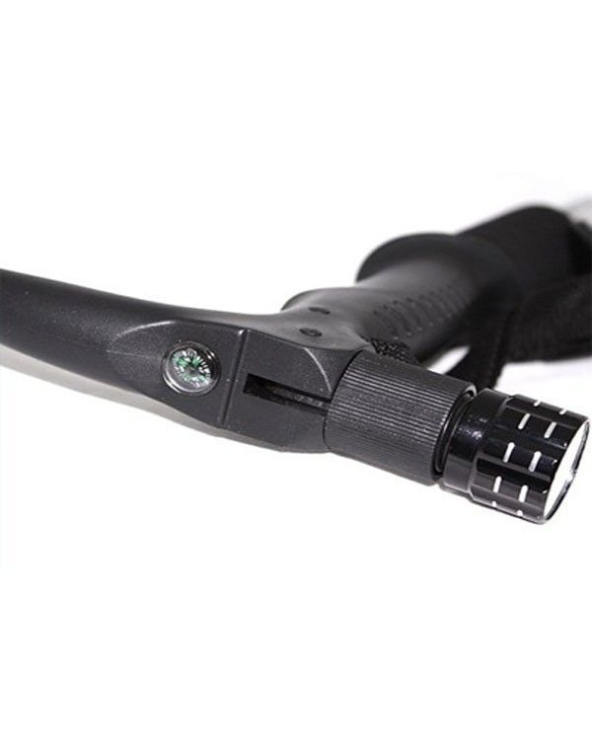 Τηλεσκοπικό μπαστούνι ορειβασίας με φακό - Μπατόν -138339 - Black