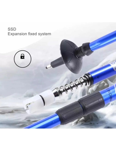 Τηλεσκοπικό μπαστούνι ορειβασίας με φακό - Μπατόν - 138339 - Red