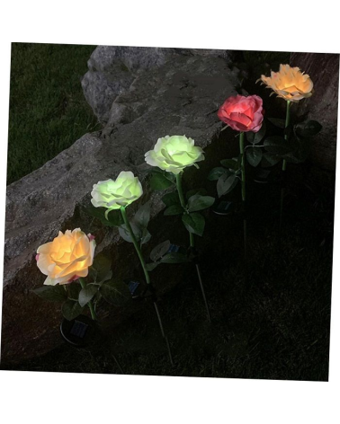 Φωτιζόμενα διακοσμητικά λουλούδια LED με ηλιακό πάνελ - 2pcs - 150340 - Pink