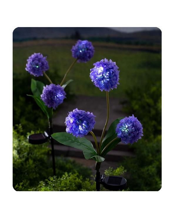 Φωτιζόμενα διακοσμητικά λουλούδια LED με ηλιακό πάνελ - 2pcs